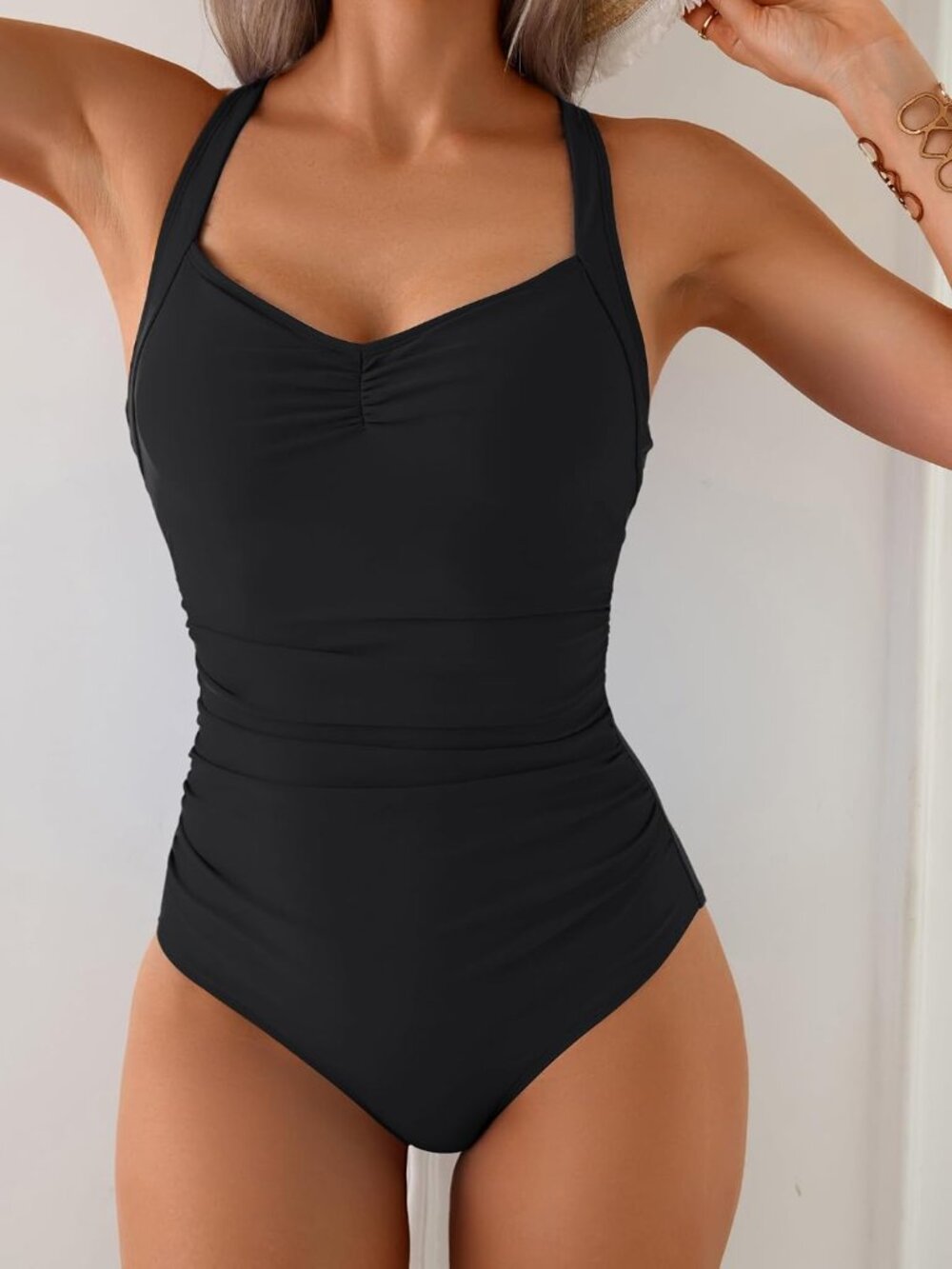 NWT B2prity Black One Piece Swimsuit for Women Tummy Control Bathing Suit XXL